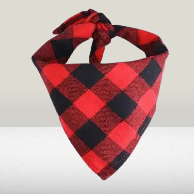 Bandana Pour Chien - ClassicPlaidDog™ - Rouge&noir