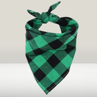 Bandana Pour Chien - ClassicPlaidDog™ - Vert&noir